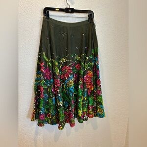 Anthro IPSA embell circle skirt. Size 4